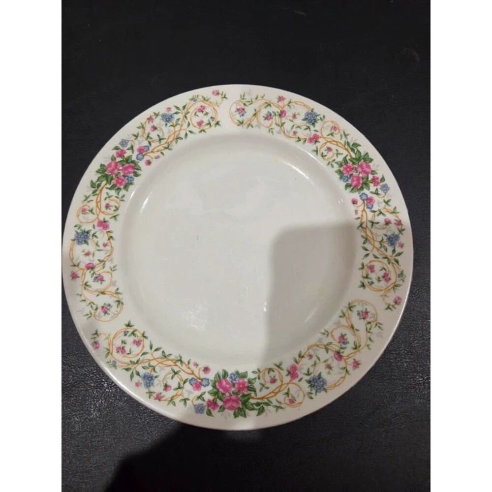 vintage - floral plate fine china